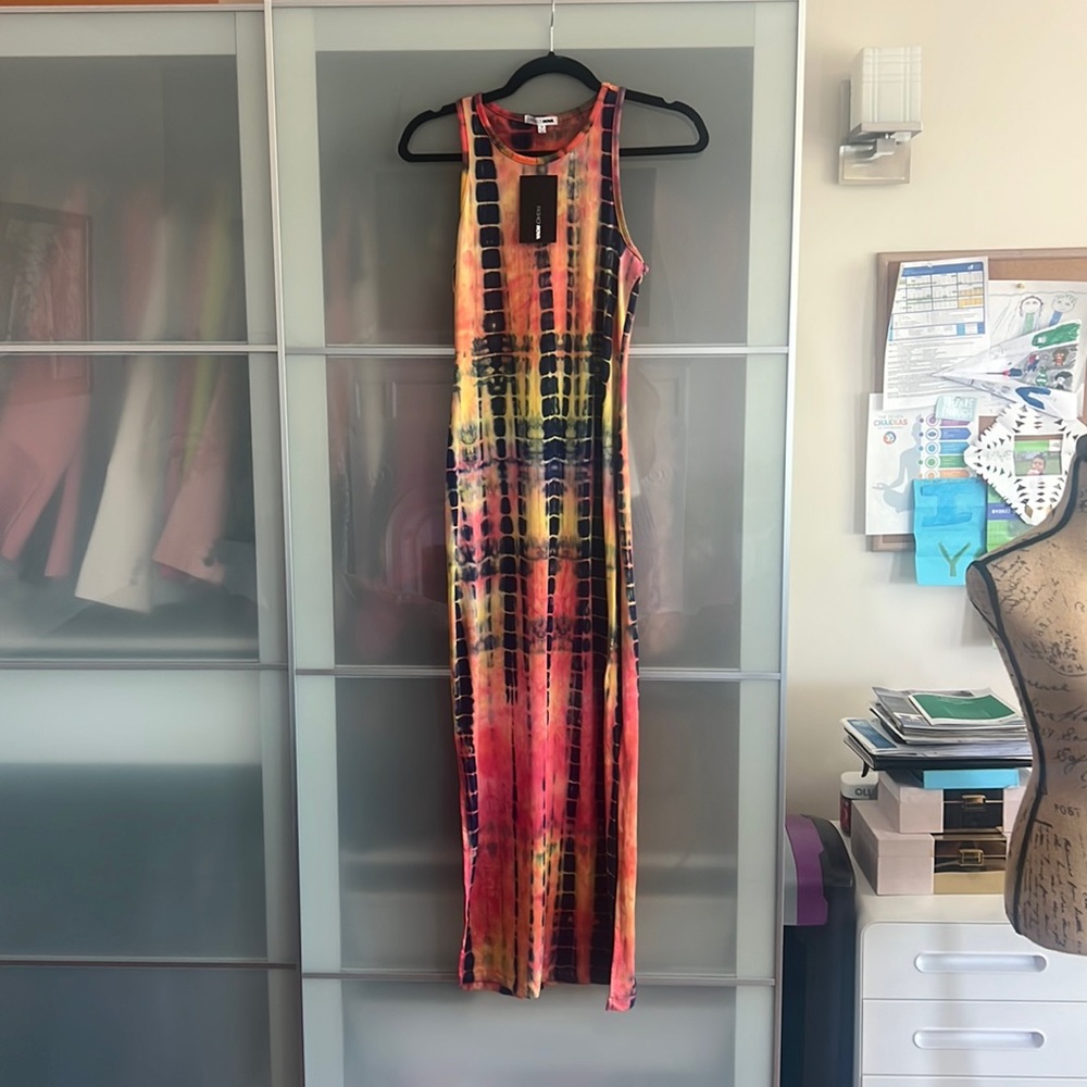 Fashion Nova Multicolor Tie-Dye Maxi Dress